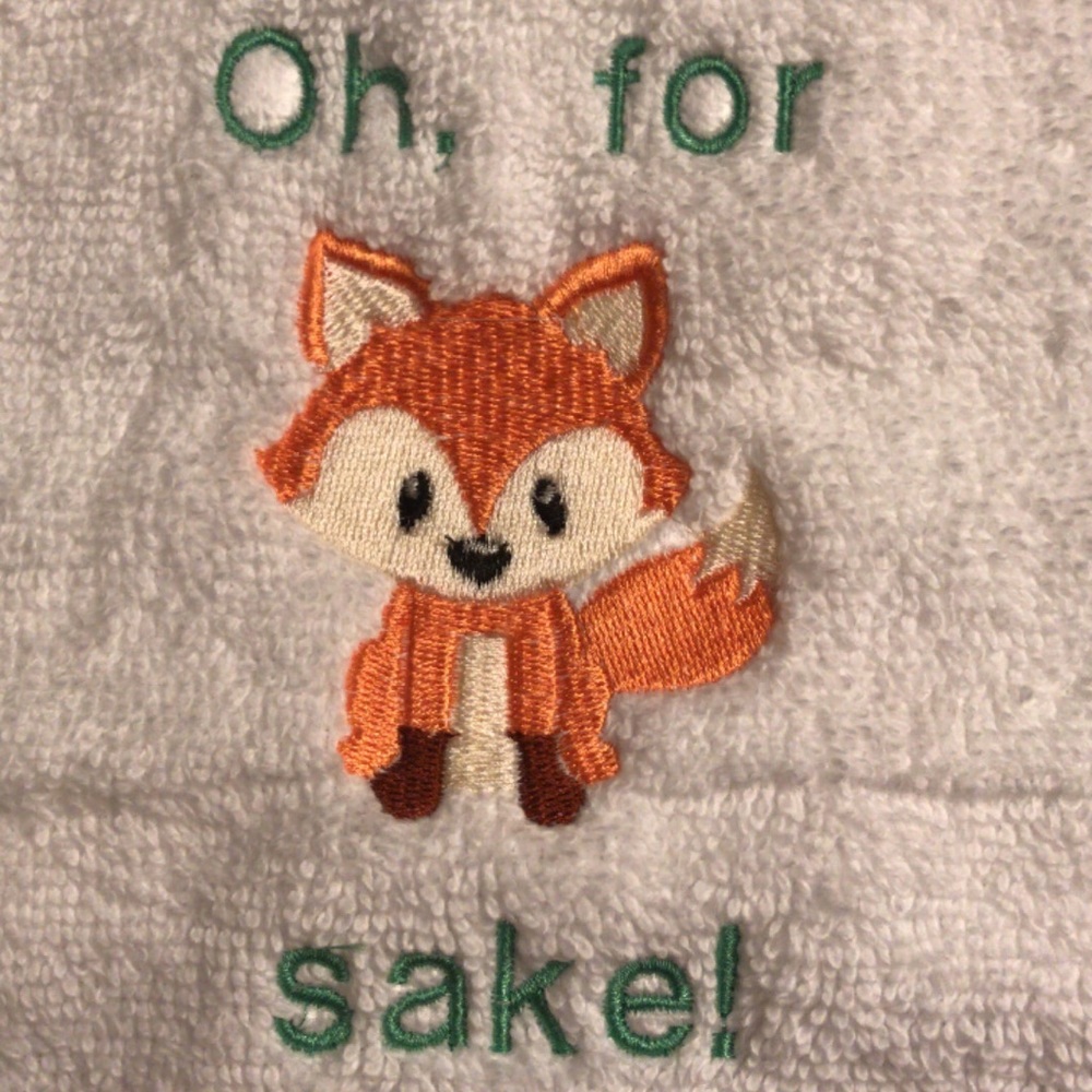 Oh, for FOX sake! Funny, goofy hand towel